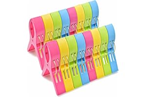 ‎TK GRUPPE TIMO KLINGLER Everhomely® 12x XXL Klammern - groß - Wäscheklammern & Strandtuchklammern - Clips für Strandliegen - Handtuchklammern für Strandtuch & Handtuch