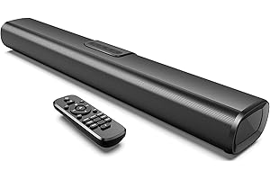 EnjoyNest - Barra de sonido para TV, barra de sonido inteligente de 61 cm, altavoz de audio doméstico, Bluetooth 50 W, con graves y sonido envolvente, barra de sonido para ordenador PC con