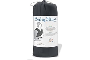 SAPPHIRE COLLECTION Baby Sling Stretchy Wrap Carrier Pouch Extra Soft and Lightweight Breastfeeding - Birth to 3Yrs (Slate Grey)