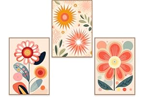 GrowArt - Set Unique de 3 Posters de Style Boho au Format A3 sans Cadre | Impression Photo de Haute qualité | décoration Murale exceptionnelle aux Couleurs sourdes