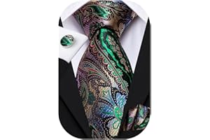 Hi-Tie Herrenkrawatte Schwarz Rosa Krawatte Blau Goldene Krawatte Grüne Krawatte Paisley-Blume Kariert Streifen Punkt Krawatten Einstecktuch Manschettenknöpfe Hochzeit Party Business Formal