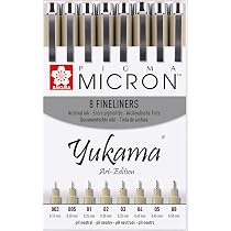 Sakura Pigma Micron Fineliners – Set Van 6 Zwarte Pennen, Maten 003 En 005, Met Kaart, Voor Tekeningen En Kalligrafie