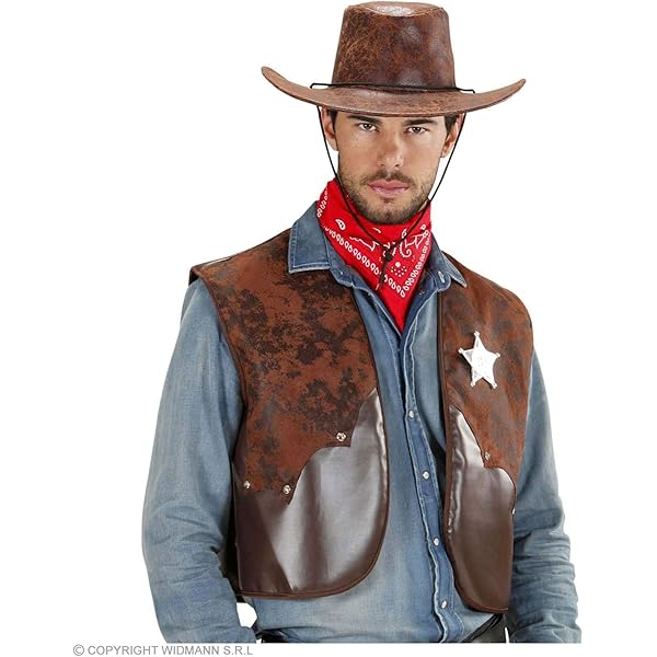 Tuikayoo Suede herenpak, vest, vintage, western cowboy, vest, normale pasvorm, koffie, XS