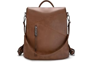 molshine Women PU Leather Backpack,Anti-Theft Travel Rucksack Fashion Casual Bag Shoulder Daypack Handbag Purse for Ladies Fits 13 inches Tablet Laptop