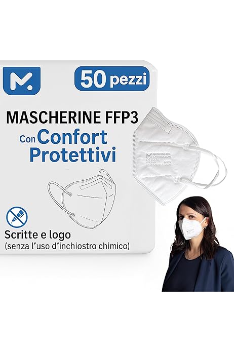 Mascherine FFP3 Nere Certificate CE - 50 Pezzi, Made In Italy, Filtrazione ≥99% - Foto 4