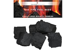 Galleon Fireplaces BOX OF 10 SMALL GAS FIRE COALS IN BRANDED PACKAGING