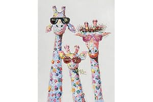 Lidiper 5D Diamond Painting Kits, DIY Diamond Painting Cross Stitch Full Drill Crystal Rhinestone Painting Embroidery Paintings Pictures Arts Craft for Home Wall Decor (Giraffe 30 x 40CM)