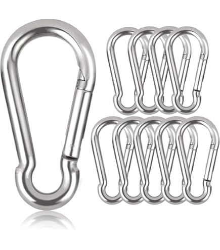 Platte karabijnhaak - 50mm - Geel - - de webshop voor mannen