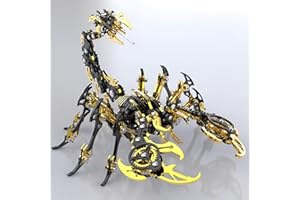 UpGLeuch Bunte 3D Metall Puzzle Skorpion für Erwachsene, DIY 3D Metall Mechanisches Modell Erwachsener mit Werkzeugsatz,3D Modellbausatz Desktop Spielzeug Geschenke