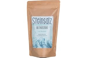 SAMVEK Kräuterladen Deutsches Stein-Salz Natur-Belassenes Salz, fein gemahlen, 1000 g