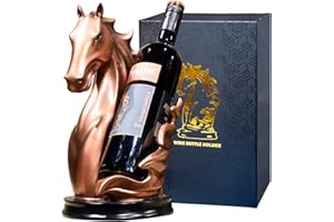 YINGAVERSAI Weinflaschenhalter Weinregale Tischplatte Pferdestatue als Zuhause Küche Weinkeller Dekorative Aufbewahrung Organizer, Pferdeskulptur Pferd Dekor Pferd Geschenke für Mädchen Männer Frauen
