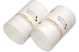 JUMPY MOO'S Voile de Protection pour Couche Lavable Bébé 0 à 3 Ans - Biodégradable et Respirant - Augmente la Durée de Vie et Facilite le Nettoyage des Couches Lavables (paquet de 2)