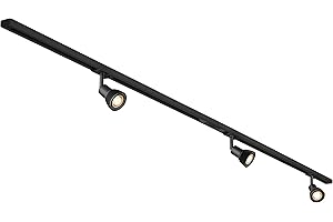 ‎SLV SLV LED Schienensystem PURIA, Starter Set, 1Phasen Schienen-Leuchte zur individuellen Innen-Beleuchtung, dreh- und schwenkbare Decken-Spots, Strahler-Schiene, Deckenstrahler, Decken-Lampe, 3x GU10