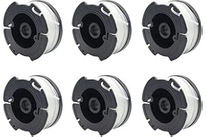 unique corn A6481 A6485 Spool Line Compatible with Black & Decker, 30'x 0.065" Replacement Spool for Reflex Strimmer ST5530-GB GLC3630L20-GB STC1820PC-GB BESTA530-GB BESTA525-GB (6 Packs)