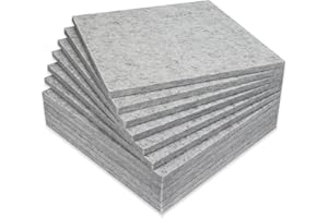 BXI Thickened Sound Absorbing Panels - 12 Pack 30 X 30 X 1.2 cm Dense Acoustic Panels, Echo Noise Reducing Sound Panels, Tackable Studio Panels for Wall and Ceiling Acoustic Treatment