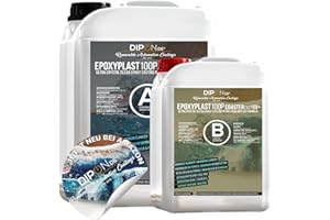 DIPON Resina epossidica epossidica 100P CoasterCast UV + 3 kg Set I vetro trasparente & senza bolle I Massima protezione UV I senza BPA Atossica I Adatto per Resin Art Segnalibro Sottobicchiere I Qualità