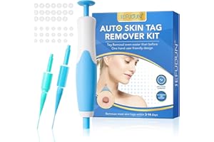 DUODUORENER Skin Tag Remover Kit with 40 Bands (2mm-8mm), Auto Fast-Acting Safe Wart Removel Tag Remover Device Skin Tag Remover Kit Wart Removal Skin Mole (Blue 40 Bands)