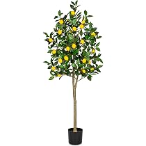 Grand Citronnier Artificiel 100 Cm En Pot - Arbre Décoratif Intérieur Et Extérieur Moderne