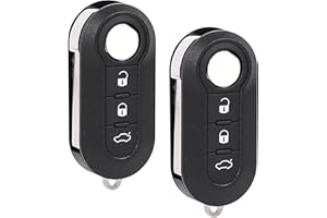 Betterher 2 Pezzi 3 Tasti Custodia Guscio Portachiavi Cover per Chiavi Auto compatibile con Fiat Grande Punto, Evo, Delta Musa, Panda, Bravo, Stilo, 500 L e Lancia Y