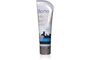 Bama Schuhcreme mit Carnaubawachs für optimale Pflege - für Glattleder, genarbtes Leder und TEX-Materialien, mit praktischem Schwammaufträger, 75ml