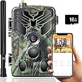 Caméra de Chasse 4G 30MP 4K Vidéo Camera de Chasse Vision Nocturne avec App Gratuite Carte SIM Vidéo en Temps Réel Détecteur 