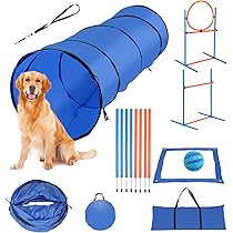 Set Agilità Per Cani Sonnewelt - 5 Pezzi Con Tunnel, Slalom E Anello | Per Allenamento E Divertimento - Foto 10