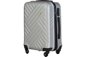 Xonic Design Reisekoffer - Hartschalen-Koffer mit 360° Leichtlauf-Rollen - hochwertiger Trolley mit Zahlenschloss in M-L-XL oder Set (Silber, M)