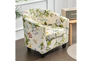 POIUYT Copripoltrona Tub Chair Cover 1 Posto Chesterfield Elasticizzato, Poltrona Club da Cocktail Antiscivolo Rimovibile Tub Chair Copripoltrona per Bar Camera da Letto Soggiorno (Color : #30)