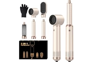 ‎OKWRAP Hair Styler Set, Hairstyler 5 in 1, föhn 5 in 1 Haarstyler Mit Rundbürstenföhn Haarstyler Warmluftbürste Föhn Lockenstab Luft Thermal Brush Für Glätten, Trocknen, Volumen, Locken