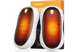 Calentador de Manos, Cnkeeo Calienta Manos Recargable de Bolsillo, Temperatura 40-55℃ con 3 Niveles de calefacción Ajustables, Calentador para Raynauds, Camping, Christmas Regalos