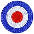 RAF - Royal Air Force Roundel - White VeIcro/Hook and Loop Backing - Embroidered Patch/Badge/Emblem