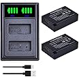 PowerTrust 2Pcs 1300mAh LP-E17 LP E17 Battery with Charger for Canon EOS R8, R10, R50, RP, 850D, 77D, 750D, 760D, 8000D, 200D, EOS M3, M5, M6, Rebel T6i, T6s, Kiss X8i