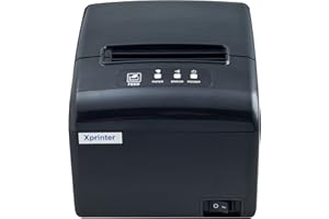 CRG X-Printer High-Speed 80MM Direct Thermal Receipt POS Printer, USB Wired with Auto Cutter and Cash Drawer Port for Retail Business