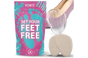 ‎BACK TO ROOTZ ROOTZ Forefoot Pads & Bunion Pads (4 Pieces Mix Set) Against Pain in the Bunion (Metatarsalgia) Cuscinetti per Avampiedi in Gel di Silicone Morbido 4 Pieces/2 Pairs (2 x Leather, 2 x Transparent)