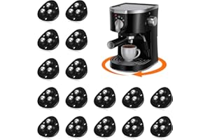 TRVL FIELDER Selbstklebende Lenkrollen, 360° schwenkbares Universal-Lenkrad, Mini-Rollenkugellager für kleine Küchengeräte, Aufbewahrungsbox, Mülleimer DIY (mit 3 Kugellagern, schwarz, 16 PCS)