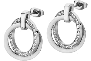 LOTUS STYLE Pendientes Mujer LS1780-4 Acero inoxidable - Geométrico - Ligeros, Cómodos y Resistentes - Cierre Seguro - Aretes de Mujer