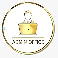 Vertical Root Inc® Premium WHITE GOLD Finish AcrylicADMIN OFFICE DOOR Sign Easy to Mount 3M Self-Adhesive Tape Signage for Hotel Office Resort Society Corporate Business Hospital