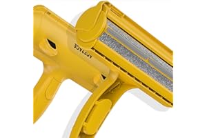 ACE2ACE Brosse anti-poils d’animaux cylindrique réutilisable pour chiens et chats, facile à nettoyer dans les zones fixes, tapis, meubles, escaliers, literie et canapé, jaune