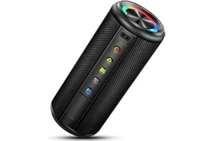 XUEVCN Cassa Bluetooth Portatile Potente 20W, Altoparlante bluetooth 5.4 con Luci RGB, 15 Ore di Autonomia, IPX5 Impermeabile Speaker Supporto Micro-Con, TWS Accoppiamento, AUX/TF Card per Esterno Festa