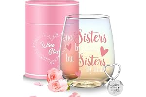 Yalucky Verre a Eau Original pour Femme Soeur Verre à Vin Irisé Sans Pied Idée Cadeau Anniversaire Femme Meilleure Amie Cadeau Personnalisée pour Femme,Fille,Amie,Soeur