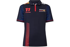 CASTORE Polo Enfant Red Bull Racing F1 Team Sergio Perez 11 Formula Officiel Formule 1 - Bleu - 12 Ans