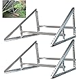 SAVOLAR Solar Panel Bracket, Pack of 2, Aluminium & Stainless Steel, Wall Mounting, for Balcony Power Station up to 117 cm, Adjustable Angle 0-90°, Compatible with Solar Modules 100W-600W Width