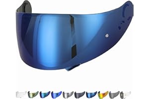 ‎EVERALO Everalo Kompatibel mit Shoei GT air 2 Visier - Gt Air - Neotec - Opticson - Cns1 - Helmvisier Pinlock Ready - Anti-Kratzer und Anti-Beschlag (Blau)