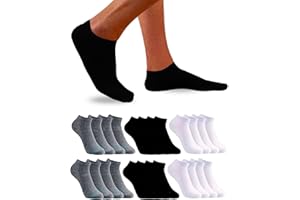 DIVABONNA 12 Pairs Ankle Socks Men Women – Short Socks Men Women Cotton Breathable Soft Comfortable Fit Without Falling and Durable