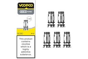 VOOPOO PNP X Replacement Coils, 0.15 Ohm, Mesh Coils, Works with Drag S2, Drag X2, Argus Pro 2, PNP-X DTL POD, PNP-X MTL POD, Pack of 5, No Nicotine
