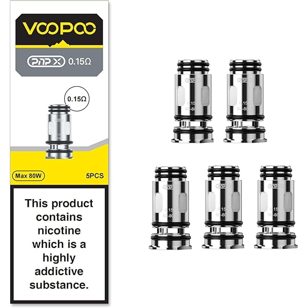 Argus Replacement PnP Coils Kit VM1, VM3, VM4, VM5, VM6 For Voopoo, Argus Pro Kit, Drag S Kit, Drag X Kit, 2ml Cartridge No Nicotine, 5 Pack, (VM3-0.45ohm
