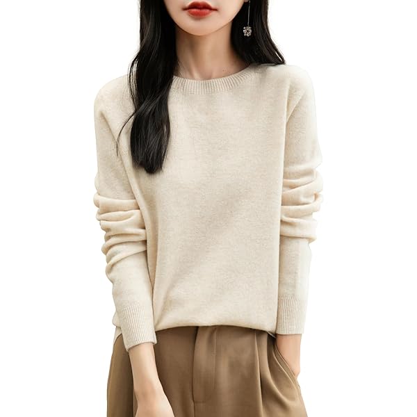 Maglione Cashmere Donna Girocollo - Manica Lunga, Morbido, Leggero, Perfetto Per Autunno E Inverno - Foto 10