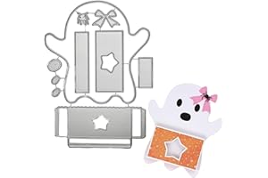 Irikdescia® Stanzformen, Großer Geisteranhänger mit Box, Scrapbooking, dekorative Prägung, für Halloween-Feier, Erstellen Sie entzückende Geisterboxen, ein Geschenk Machen