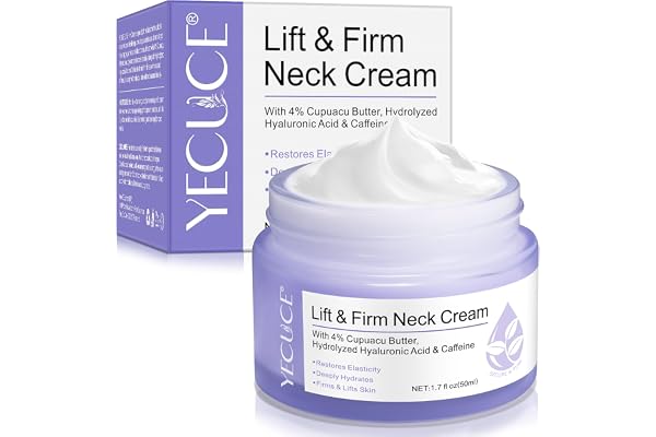 Crème Raffermissante Cou et Décolleté, Hydratante Anti-âge pour le Cou pour Resserrer la Peau Affaissée, Lift Neck & Decollete Cream pour Réduire les Rides et Les Ridules, Crème de Réparation, 50ml