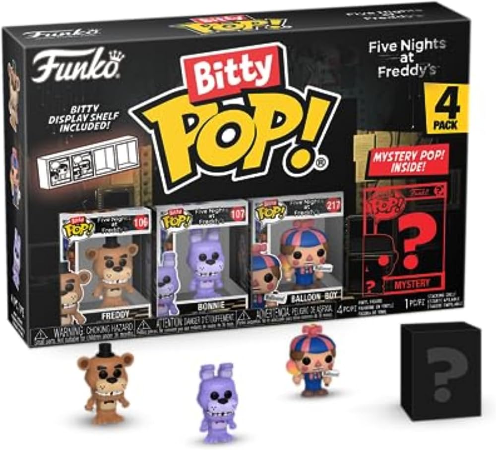 Funko Bitty Pop!: Five Nights at Freddy's Mini Collectible Toys 4-Pack - Freddy, Bonnie, Ballon Boy & Mystery Chase Figure (Styles May Vary) Q